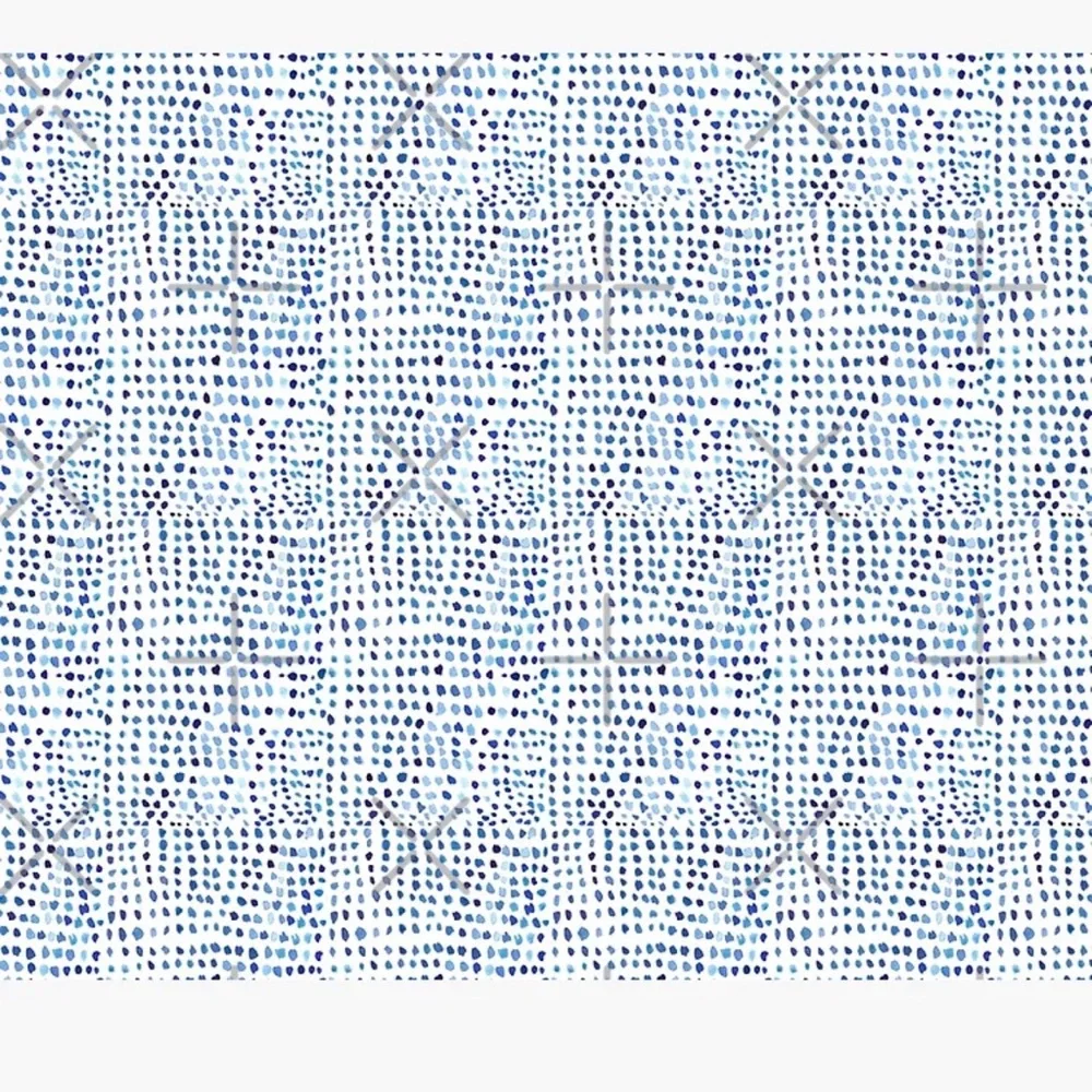 Blue Watercolor Dots Shower Curtain